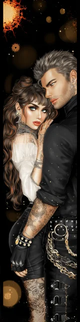 Free dark romance bookmark featuring a biker in dark romance style